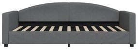 sötétszürke kihúzható szövet heverő fiókkal 100 x 200 cm