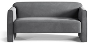 Szürke bársony kanapé 140 cm Abby – Micadoni