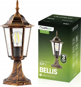 Kerti Lámpa Kültéri Állólámpa Lámpás Oszlop 40cm Led E27 Patina IP44