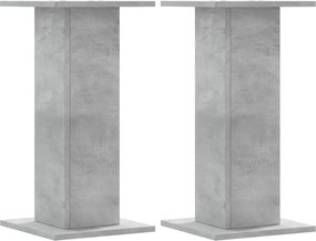 vidaXL 2 db betonszürke szerelt fa hangszóróállvány 30 x 30 x 60 cm