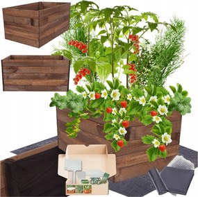 Ágyás magasított zöldséges láda virágtartó impregnáló 45x90x60