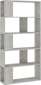vidaXL betonszürke szerelt fa könyvszekrény/térelválasztó 80x24x159 cm