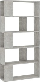 vidaXL betonszürke szerelt fa könyvszekrény/térelválasztó 80x24x159 cm