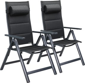 Deuba 2 darabos Premium alumínium fotel szett - antracit