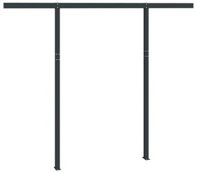 antracitszürke vas napellenzőrúdszett 300 x 245 cm