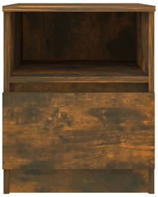 füstös tölgy színű szerelt fa éjjeliszekrény 40 x 40 x 50 cm