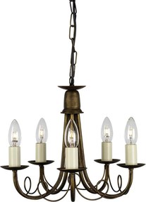 Elstead Lighting MINSTER MN5-BLK-GOLD Csillár 5x60W/E14