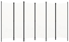 vidaXL krémfehér 6 paneles paraván 300 x 180 cm