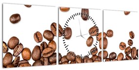 Kép - Kávébab (órával) (90x30 cm)