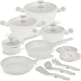 BerlingerHaus Sahara Marble titánbevonatú edénykészlet, 15 darabos