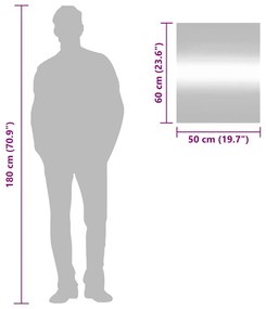 téglalap alakú üveg falitükör 50 x 60 cm