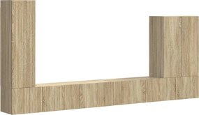 vidaXL TV falit kabinet szett Falra szerelhető 6 pcs Sonoma tölgy