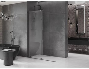 Mexen Velar, tolóajtó a nyílásba Walk-In típusú 150 cm, 8 mm átlátszó üveg, grafit matt, 871-150-000-03-66