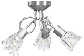 átlátszó üveg lámpaernyős mennyezeti lámpa 3 db E14-es izzóhoz