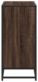 barna tölgy színű fa könyvszekrény 80,5x35x76 cm