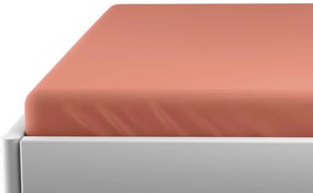 Jersey lepedő kiságyhoz téglavörös barna 60 x 120 cm
