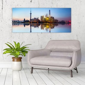 Egy kép a reggeli égboltról Sanghaj felett (120x50 cm)