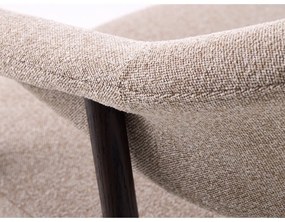 Bézs tölgyfa karfás étkezőfotel szett 2 db-os Elk – Unique Furniture