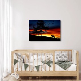 Kép - Farkas sziluettje (90x60 cm)