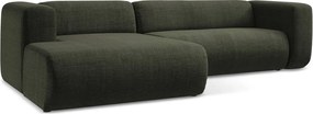 Zöld sarokkanapé (bal oldali-heverő résszel) Ekahi – Makamii
