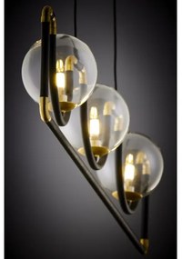 Jupiter 1990 - Csillár zsinóron HANZA 3xG9/10W/230V fekete/arany