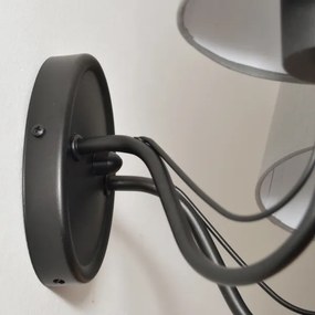 Fali lámpa MALBO 2xE27/15W/230V szürke/fekete