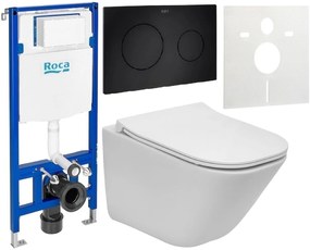 Set WC csésze Roca Gap A34647AS00, beépíthető keret Roca Duplo A890070020, A80173200B, A890189206, A890063000