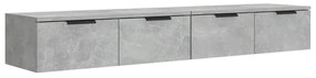 2 db betonszürke szerelt fa fali szekrény 68 x 30 x 20 cm