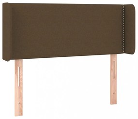 sötétbarna szövet LED-es fejtámla 93 x 16 x 78/88 cm