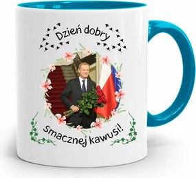 Donald Tusk Kék Bögre Platform Ajándék fényképes nyomtatással