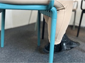 Műanyag szék TREGO kartámaszokkal, kék