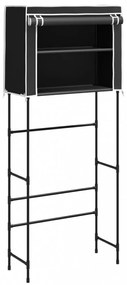 2 szintes fekete mosógép feletti tárolóállvány 71x29,5x170,5 cm