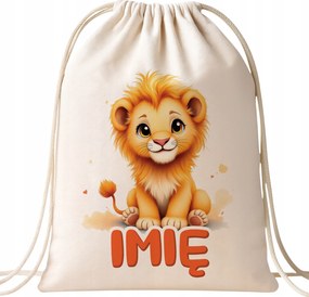 Pamut hátizsák Személyre szabott Oroszlán Állat Aranyos Gyerekek