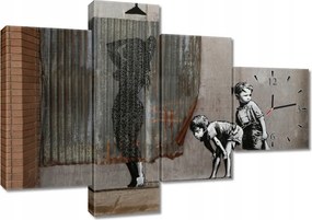 Faliórák 100x70 Banksy kukkoló