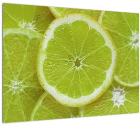 Kép - citrom szelet (üvegen) (70x50 cm)