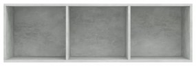 betonszürke szerelt fa könyv-/TV-szekrény 36 x 30 x 114 cm