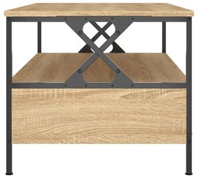 sonoma tölgy színű szerelt fa dohányzóasztal 100 x 51 x 45 cm