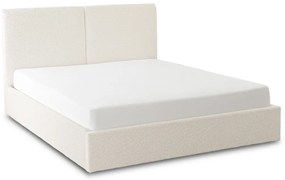 Krém Bouclé Franciaágy Ágyneműtartóval. 160x200 MARSYLIA