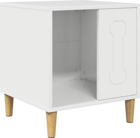 vidaXL Kutyaház Fényes Fehér 44 x 42 x 49 cm Faanyag