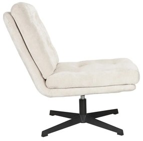 Krémszínű forgó fotel Kai – White Label