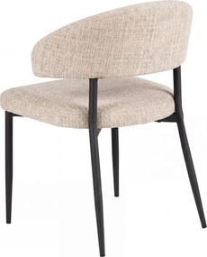 MAZZONI EXPORT IRIS Bézs (Juto 4 szövet) / fekete lábak - MODERN KÁRPITOZOTT SZÉK BOHO STÍLUSÚ NAPPALIBA/ÉTKEZŐBE