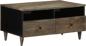 vidaXL világosszürke tömör mangófa dohányzóasztal 80x54x40 cm