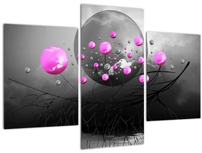 Rózsaszín gömbök képe (90x60 cm)