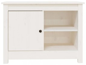 fehér tömör fenyőfa TV-szekrény 70 x 36,5 x 52 cm
