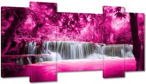 Vászonkép 120x65 Rózsaszín vízesés Tájkép