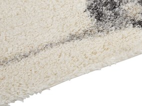 Fehér és szürke hosszú szálú szőnyeg 160 x 230 cm SEVAN Beliani