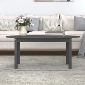 Szürke tömör fenyőfa dohányzóasztal 110 x 55 x 45 cm