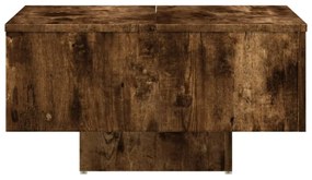 füstös tölgy színű szerelt fa dohányzóasztal 60 x 60 x 31,5 cm