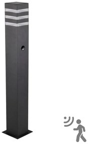 Kültéri lámpa TEKSAS szenzorral 1xE27/12W/230V IP44 74 cm antracit