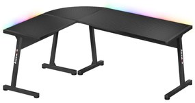 Zondo Sarok PC asztal Hyperion 6.0 (fekete + többszínű) (LED világítással). 1087515